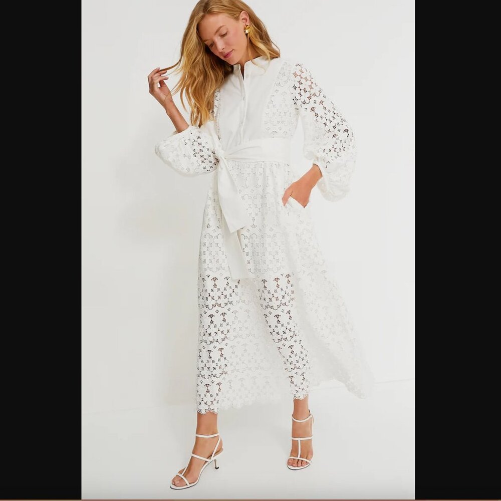 Tuckernuck White Lace Midi Dress